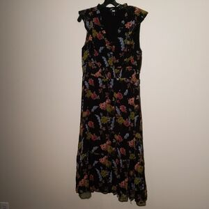 PAIGE Multicolor Floral Midi Dress